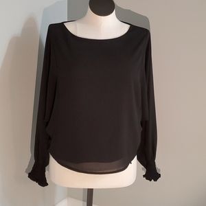 Cobblestone from Italy, Sheer black blouse